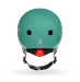 Casco infantil Scoot and Ride 45-51 cm (XXS-S) Gris verde (con linterna)