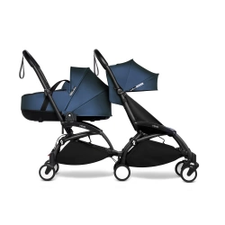 Cochecito silla + capazo para hermanos BABYZEN YOYO²- AF Blue Air France (Chasis Negro) - imagen