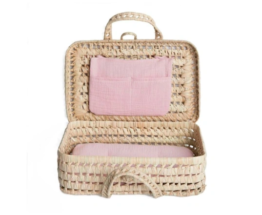 Maleta mimbre bobble Barrutoys - Rosa