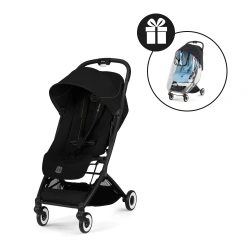 Silla de paseo Cybex Orfeo BLK Magic Black + Burbuja de lluvia - imagen