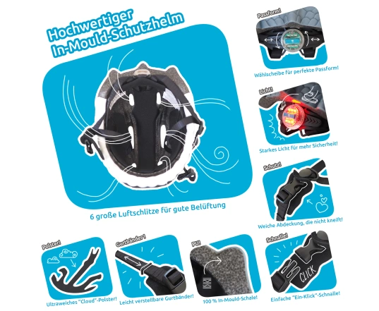Casco Crazy Safety Black Dragon (con linterna)
