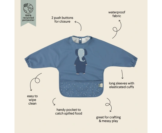 Нагрудник із довгими рукавами Trixie -  Mrs. Elephant