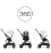 Прогулянкова коляска Cybex Eezy S Twist Plus 2 - BLK Canvas White
