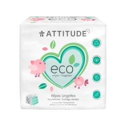 Toallitas bebes biodegradables dispersable Attitude pack 3x72ud - imagen