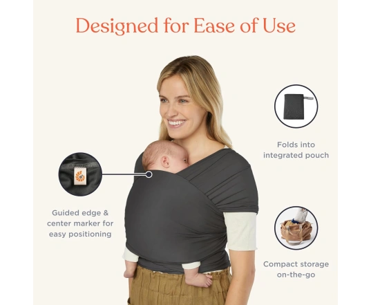 Fular sostenible Ergobaby AURA  - soft black