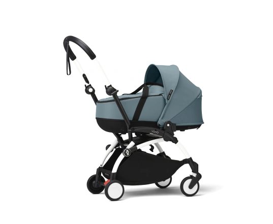 Cochecito silla + capazo newborn shell Stokke YOYO³ Aqua (Chasis Blanko)