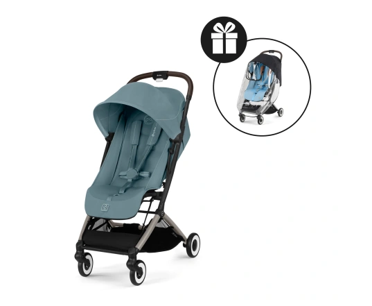 Прогулянкова коляска Cybex Orfeo TPE Stormy Blue + Дощовик