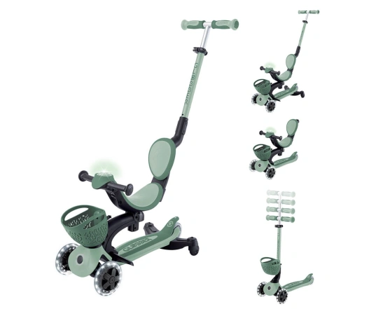 Самокат Globber Go Up Baby Lights 360 Olive