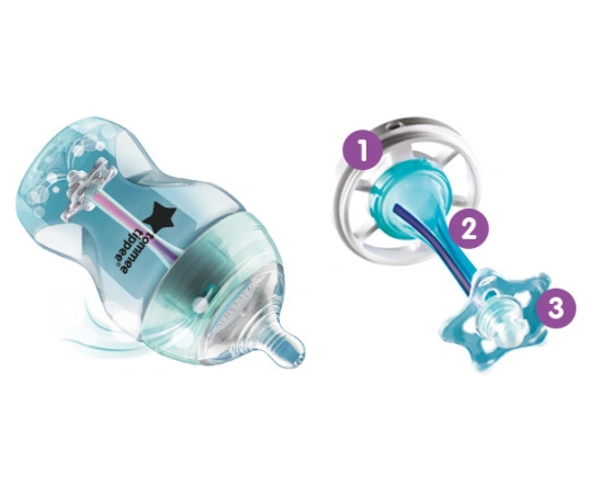 Пляшка Tommee Tippee антиколікова 260 мл - прозора