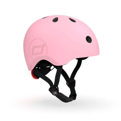 Casco infantil Scoot and Ride 51-55 cm (S-M) - Rosa pastel (con linterna) - imagen