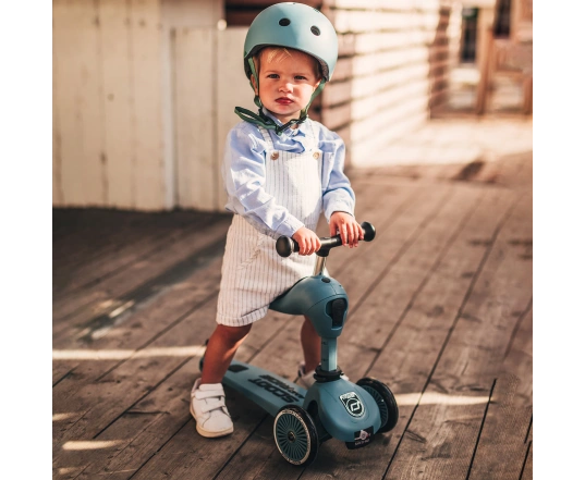Patinete Scoot and Ride de la serie Highwaykick-1, gris y azul, 1-5 años