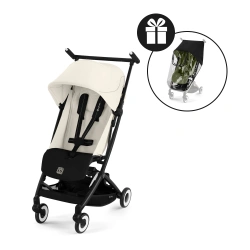 Silla de paseo Cybex Libelle BLK Canvas White + Burbuja de lluvia - imagen