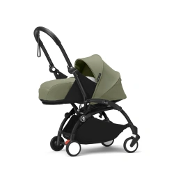 Cochecito silla + capazo Stokke YOYO³ Olive (Chasis Negro) - imagen