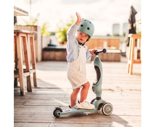 Patinete Scoot and Ride de la serie Highwaykick-1, gris y azul, 1-5 años