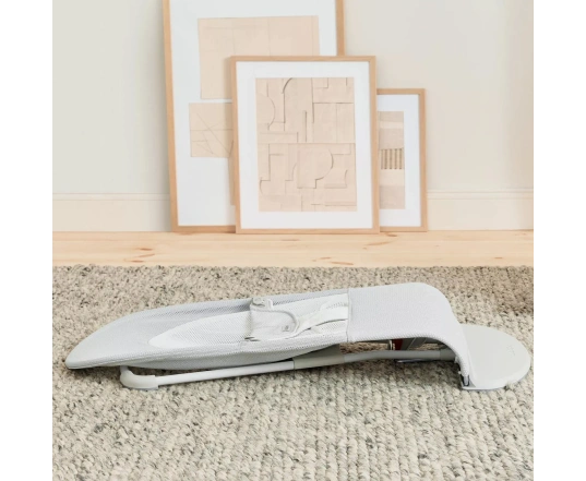 Hamaca Balance Soft BabyBjörn Tejido Mesh - Plata/Blanco