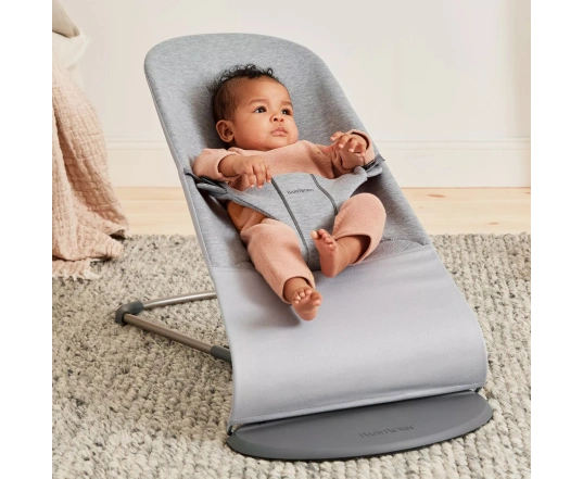 Hamaca Bliss BabyBjörn Tejido 3D Jersey - Blanco/Gris