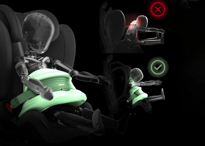 Cybex Pallas G3 Moon Black вид збоку