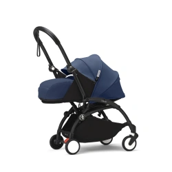 Cochecito silla + capazo Stokke YOYO³ Air france/Navy blue (Chasis Negro) - imagen