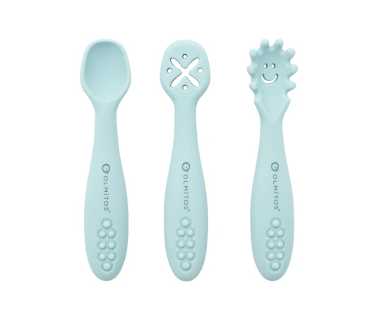 Set cubiertos de aprendizaje Olmitos - Azul