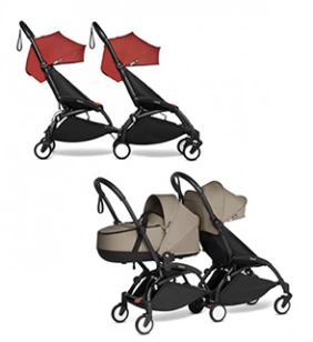 Cochecitos silla + capazo para gemelos/hermanos - imagen