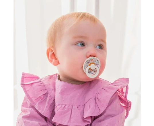2 Chupetes BIBS Colour Round Liberty Eloise Blush Mix 6-18 M