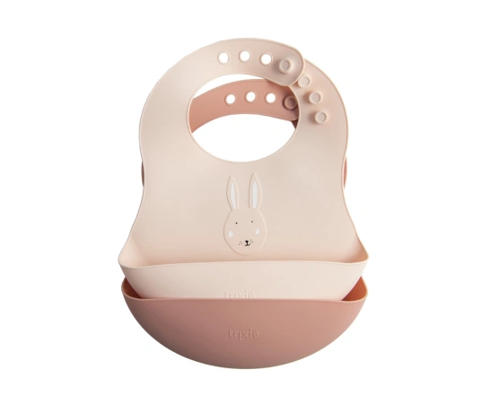 Silicona babero 2-pack Trixie - Mrs. Rabbit