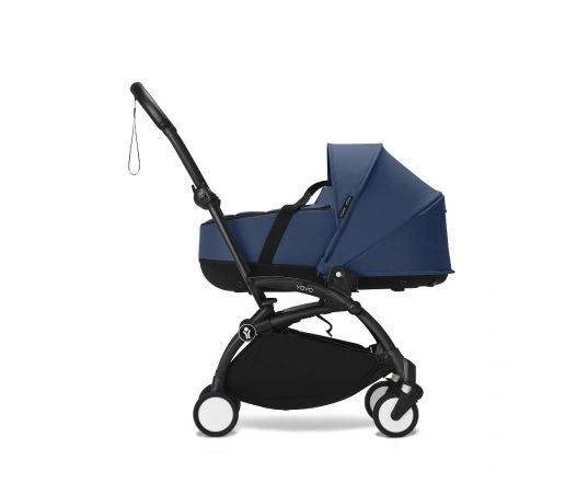 Cochecito silla + capazo newborn shell Stokke YOYO³ Air france/Navy blue (Chasis Blanco)