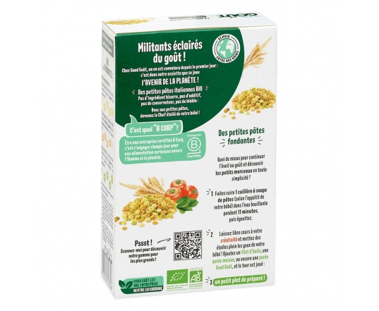 GOOD GOUT pasta tricolor ecológica
