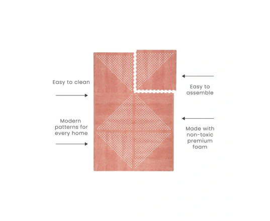 TODDLEKIND Alfombra de juego -  Earth Ash Rose