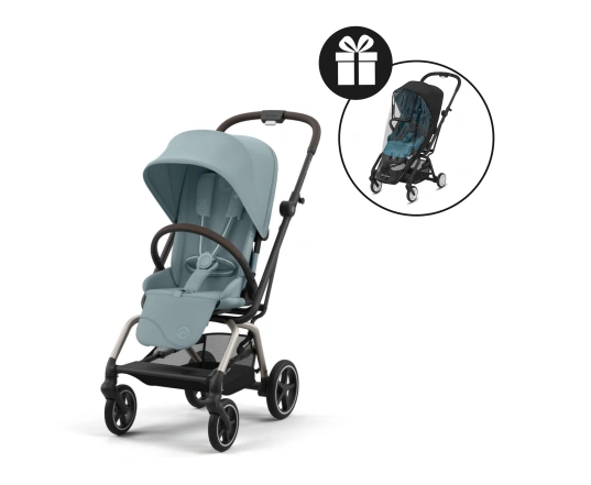 Silla de paseo Cybex Eezy S Twist Plus 2 - TPE Stormy Blue + Burbuja de lluvia