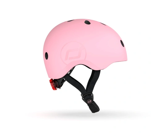Шолом захисний дитячий Scoot and Ride, пастельно-рожевий, з ліхтариком, 51-55 cm (S-M)
