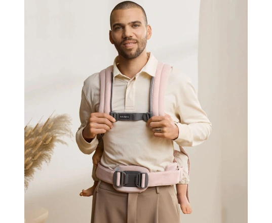 Mochila porta Bebé Harmony BabyBjörn Tejido Woven / Melange, Rosa Claro