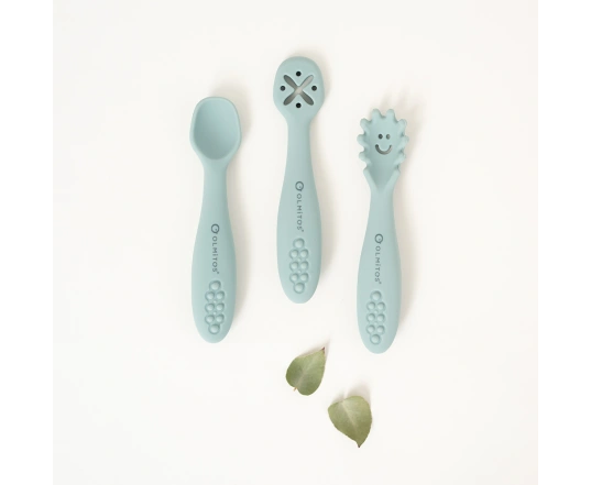 Set cubiertos de aprendizaje Olmitos - Azul