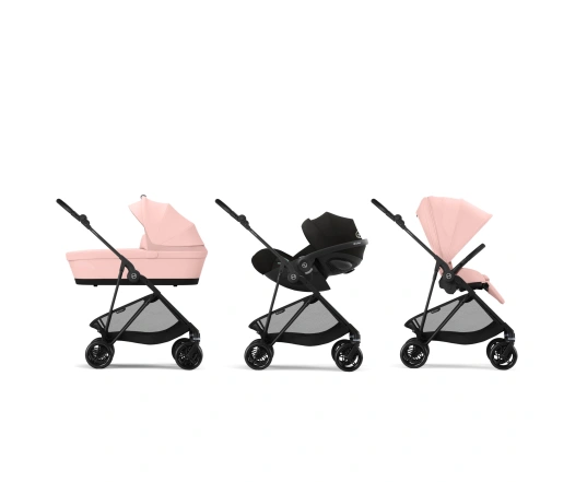 Cochecito silla + capazo Cybex Melio Carbon - Candy Pink