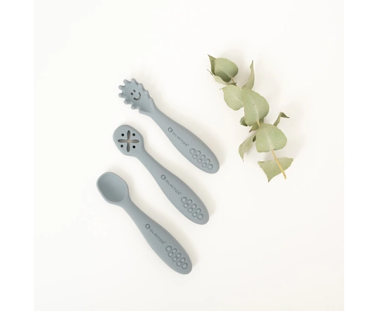 Set cubiertos de aprendizaje Olmitos - Gris