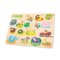 Puzzle de madera New Classic Toys - Safari - 16 piezas - imagen