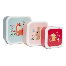 Set 3 Cajas Almuerzo Woodland Stone Blue Petit Monkey - imagen