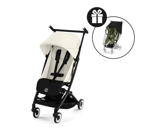 Silla de paseo Cybex Libelle BLK Canvas White + Burbuja de lluvia