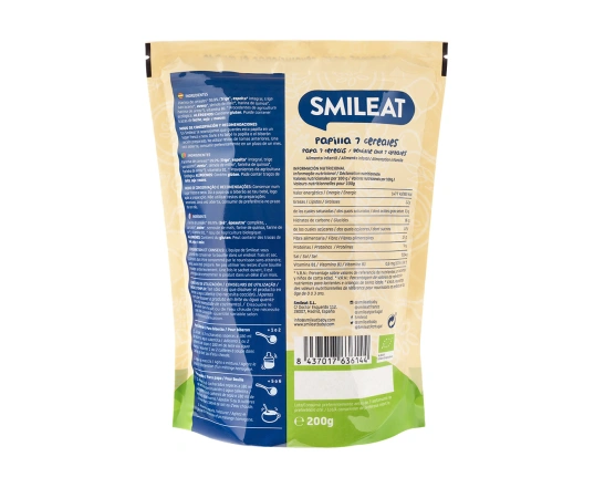 Papilla de 7 cereales ecologica Smileat (200g)