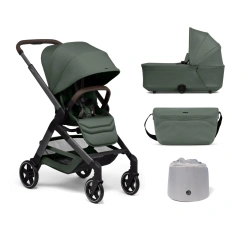 Cochecito completo Joolz Hub2 silla + capazo + organizador + protector lluvia Forest green - imagen