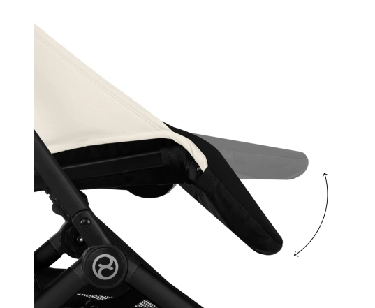 Прогулянкова коляска Cybex Orfeo BLK Canvas White + Дощовик
