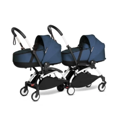 Cochecito silla + capazo para gemelos BABYZEN YOYO² AF Blue Air France (Chasis Blanco) - imagen