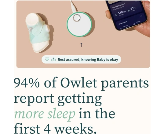 Розумний монітор-шкарпетка для немовлят OWLET Dream Sock - EU - Mint