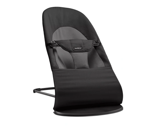 Hamaca Balance Soft BabyBjörn Tejido Algodón - Negro/Gris