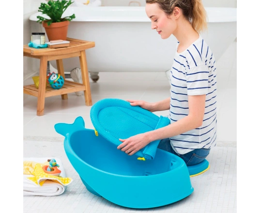 Bañera Smart Sling Ballena de 3 etapas Skip Hop - Azul