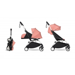 Cochecito silla Stokke YOYO³ + capazo y recambio textil BABYZEN Ginger (Chasis Blanco) - imagen