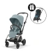 Прогулянкова коляска Cybex Eezy S Twist Plus 2 - TPE Stormy Blue + Дощовик