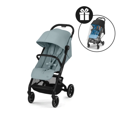 Silla de paseo Cybex Beezy BLK Stormy Blue + Burbuja de lluvia