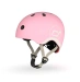 Casco infantil Scoot and Ride 45-51 cm (XXS-S) - Rosa pastel (con linterna)