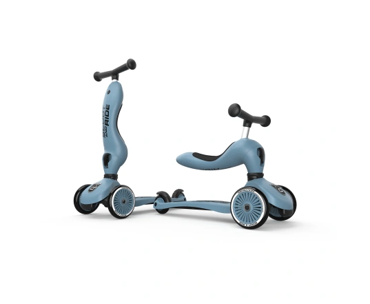 Patinete Scoot and Ride de la serie Highwaykick-1, gris y azul, 1-5 años